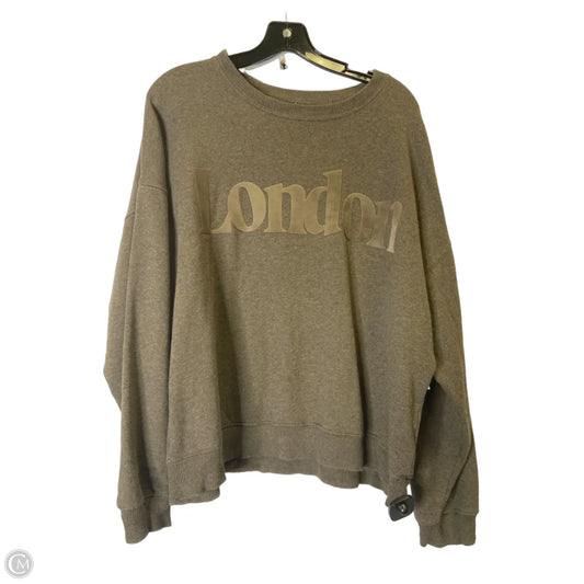 Sweatshirt Collar By American Eagle In Brown, Size: L