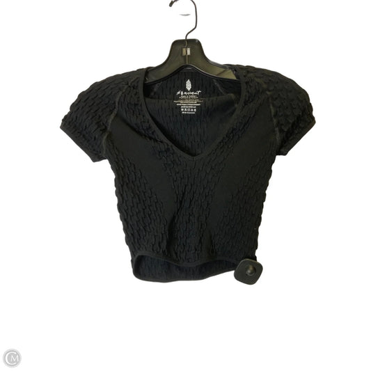 Athletic Top Short Sleeve By Free People In Black, Size: Xs