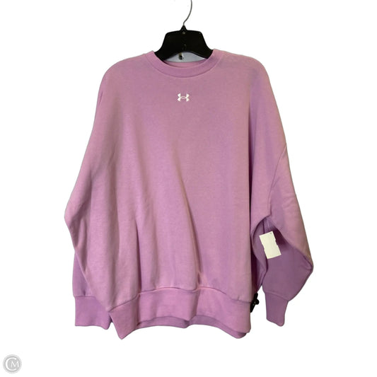 Athletic Sweatshirt Crewneck By Under Armour In Purple, Size: M