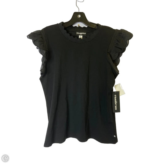 Top Short Sleeve By Cmc In Black, Size: M