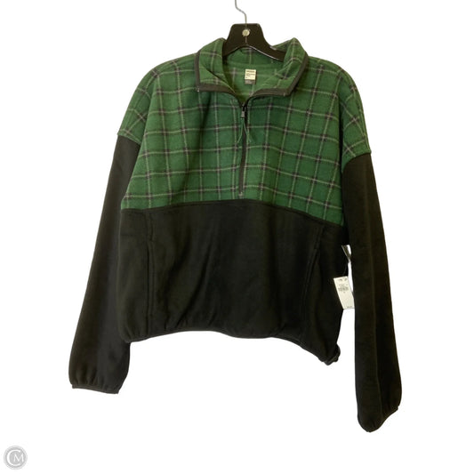 Jacket Fleece By Old Navy In Black & Green, Size: M
