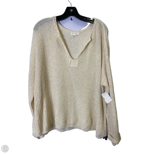 Sweater By Blu Pepper In Cream, Size: L