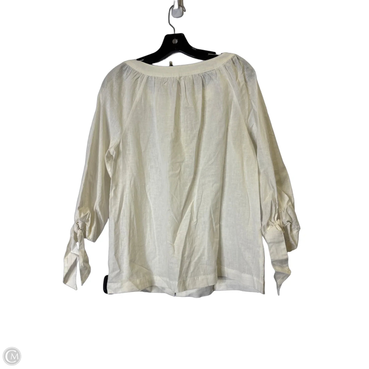 Top Long Sleeve By Max Studio In Cream, Size: M