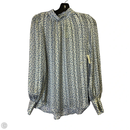 Blouse Long Sleeve By H&m In Blue, Size: S