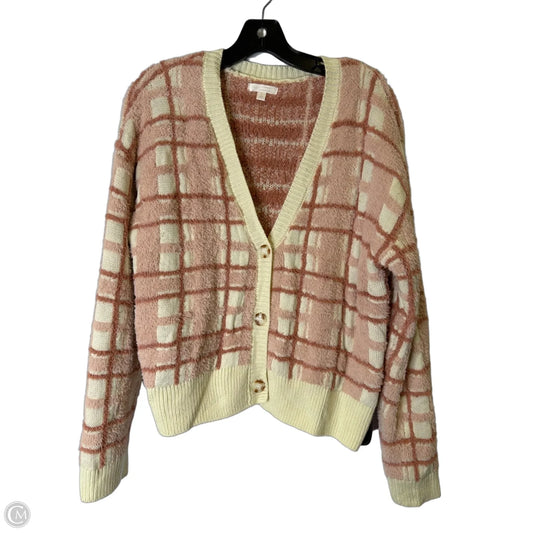 Sweater Cardigan By Lc Lauren Conrad In Pink, Size: L