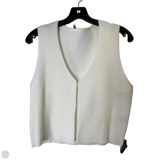 Vest Sweater By Shein In Cream, Size: Xl