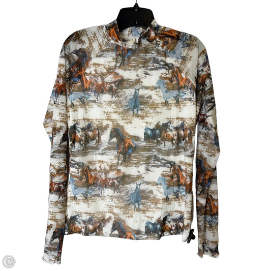 Top Long Sleeve By Cmf In Multi-colored, Size: L