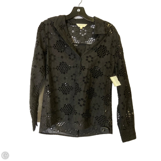 Blouse Long Sleeve By Adiva In Black, Size: S