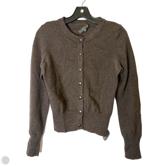 Sweater Cardigan Cashmere By Clothes Mentor In Brown, Size: M