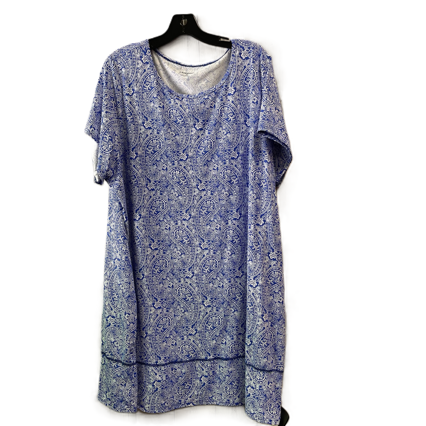 Blue Dress Casual Short By Lands End, Size: 2x