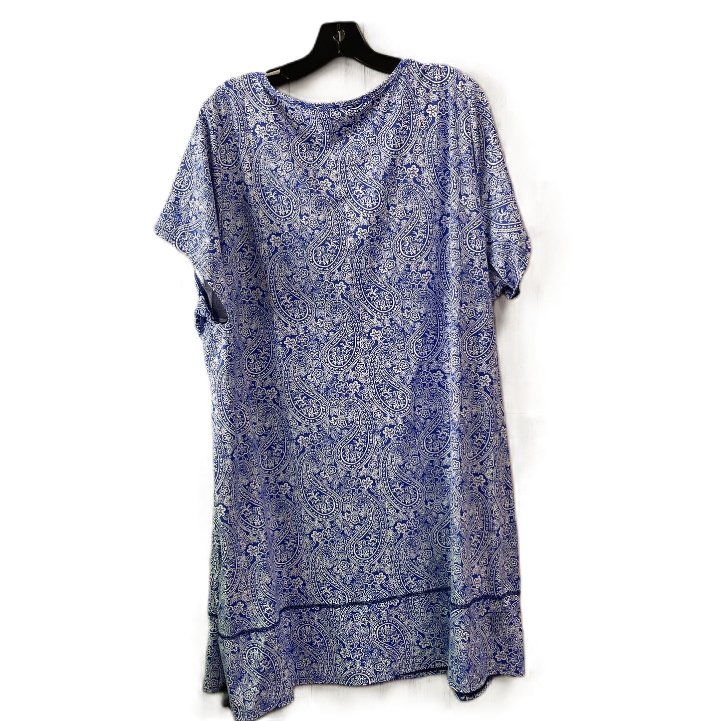 Blue Dress Casual Short By Lands End, Size: 2x