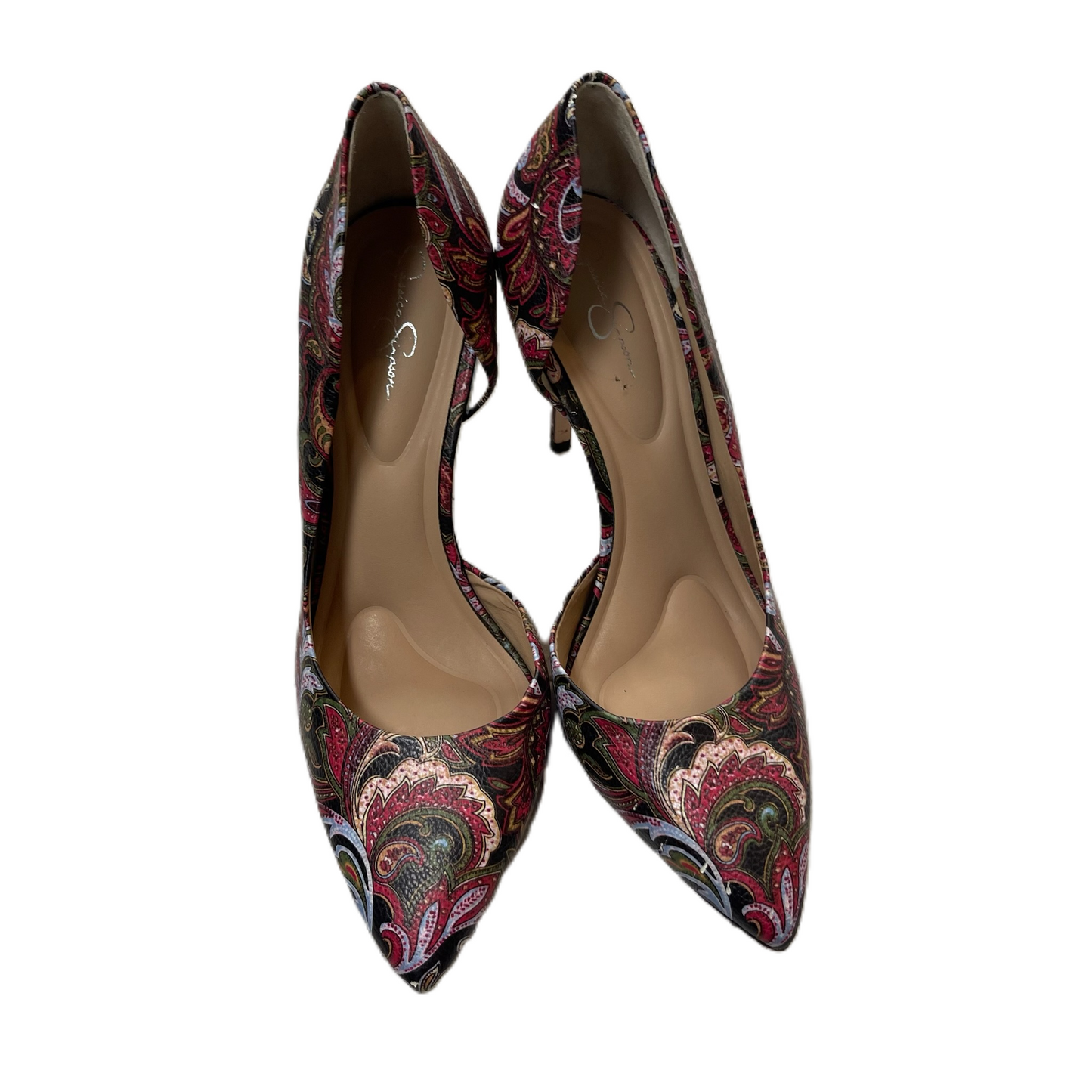 Shoes Heels Stiletto By Jessica Simpson In Paisley Print, Size: 10