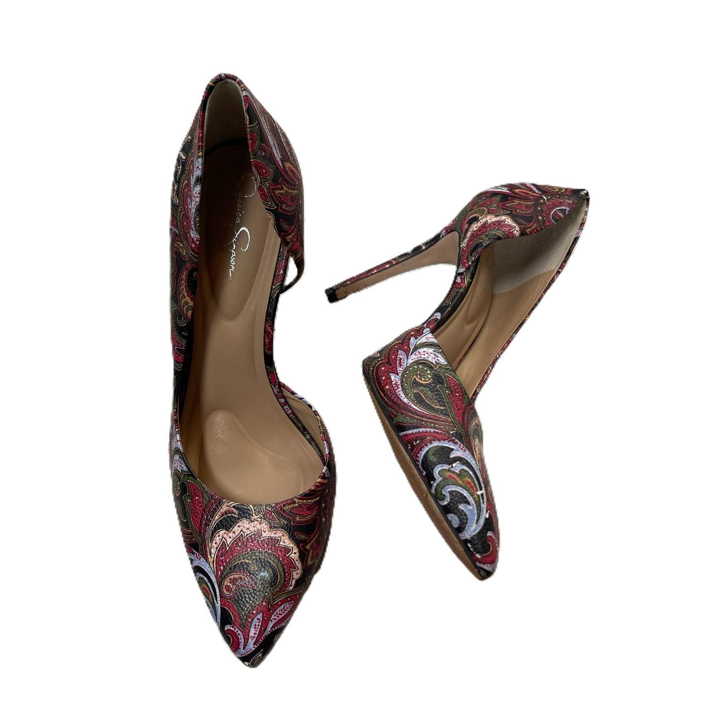 Shoes Heels Stiletto By Jessica Simpson In Paisley Print, Size: 10