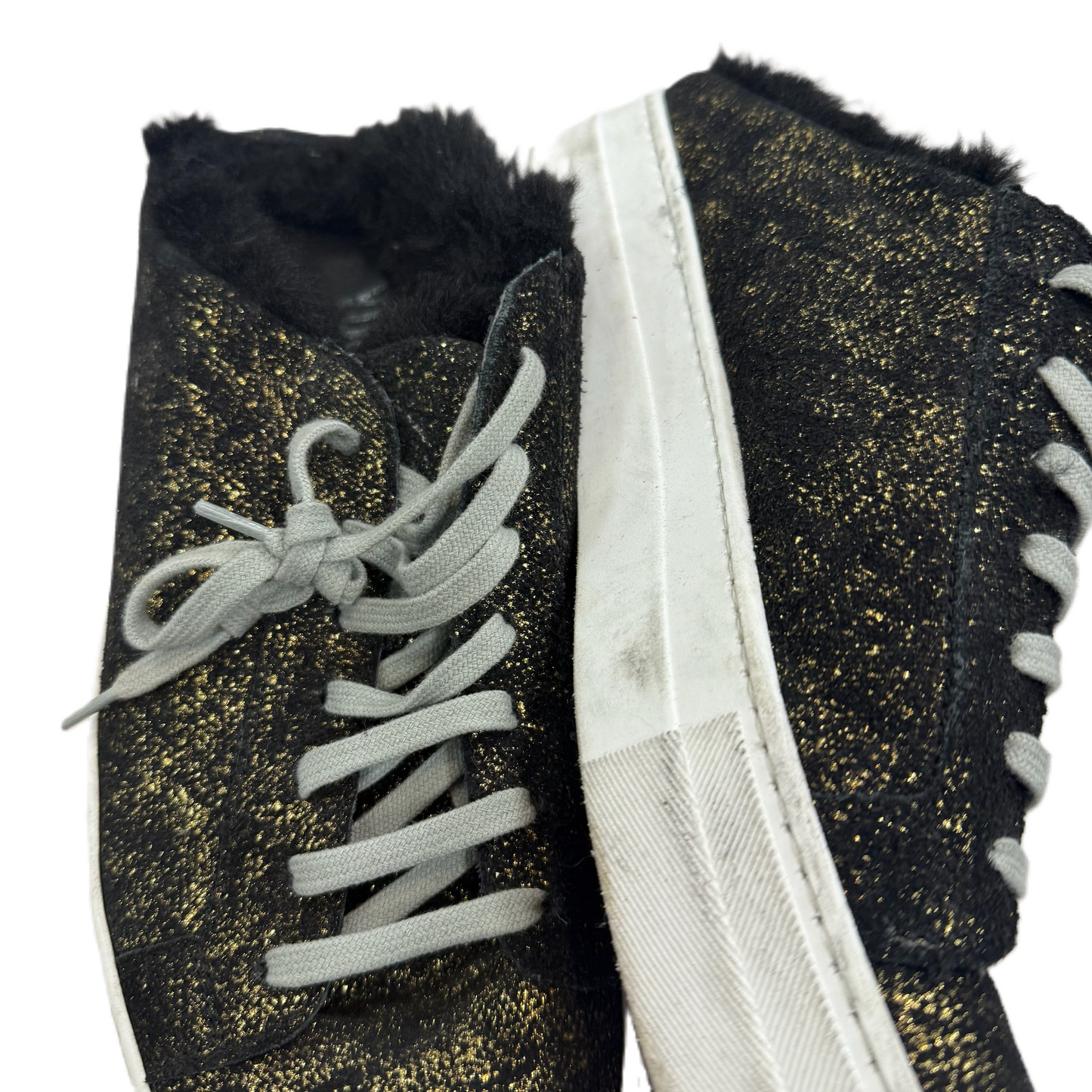 Shoes Sneakers By P448 In Black & Gold, Size: 9.5