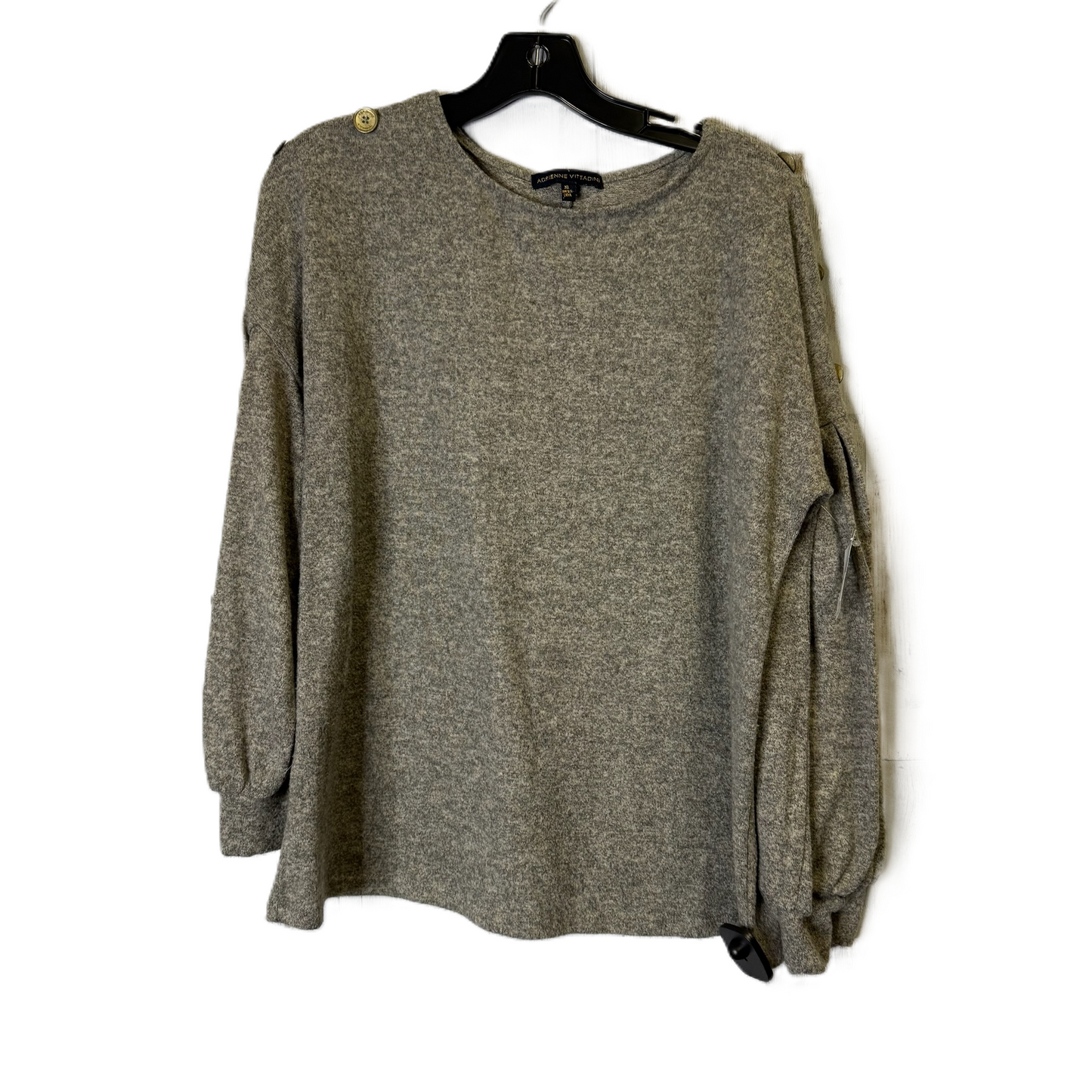 Top Long Sleeve By Adrienne Vittadini In Taupe, Size: Xl