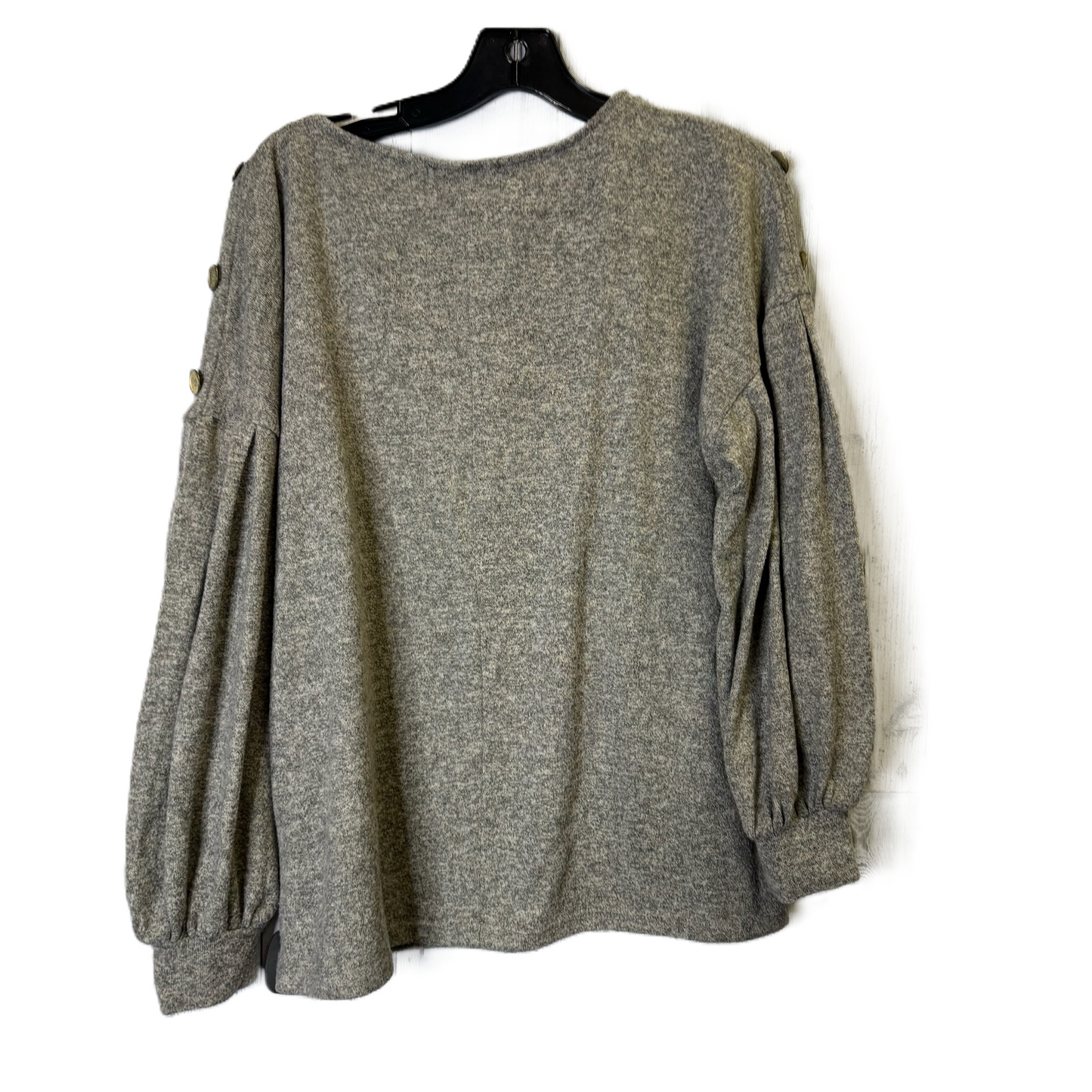 Top Long Sleeve By Adrienne Vittadini In Taupe, Size: Xl