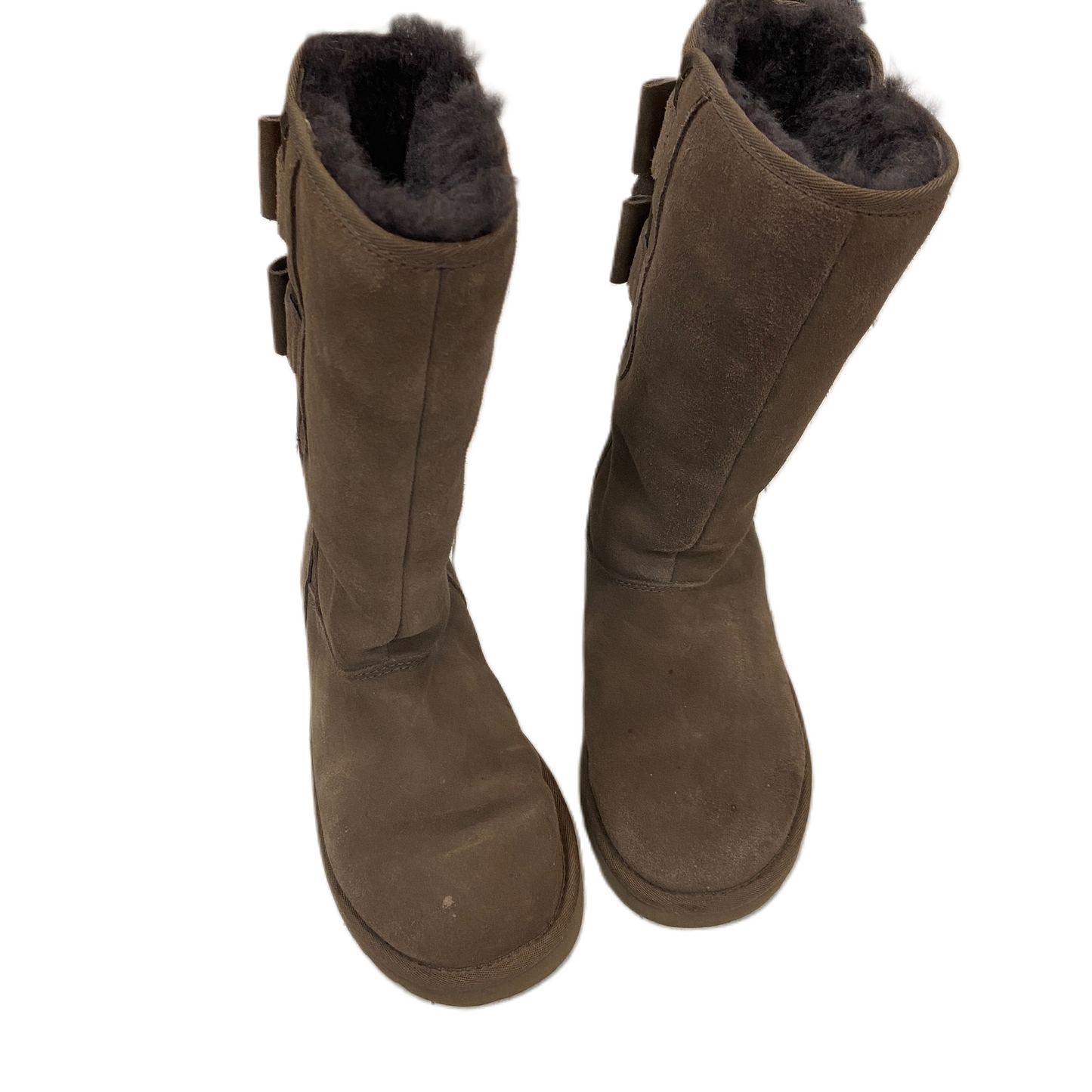 Boots Designer By Ugg In Brown, Size: 5