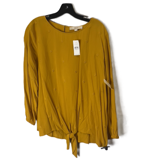 Top Long Sleeve By Loft In Yellow, Size: L