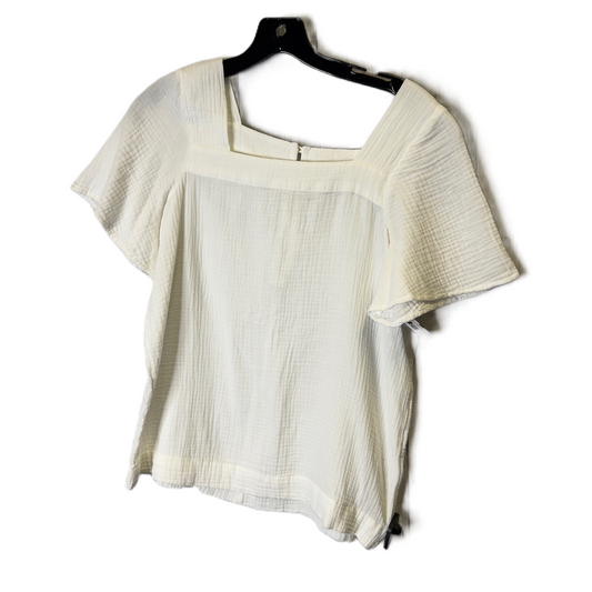 Top Short Sleeve By Madewell In White, Size: Xs