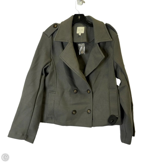 Jacket Shirt By Love Tree In Grey, Size: M