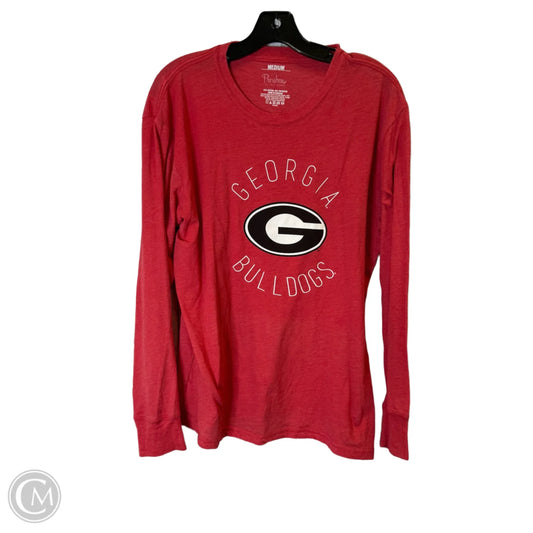 Top Long Sleeve By Clothes Mentor In Red, Size: M