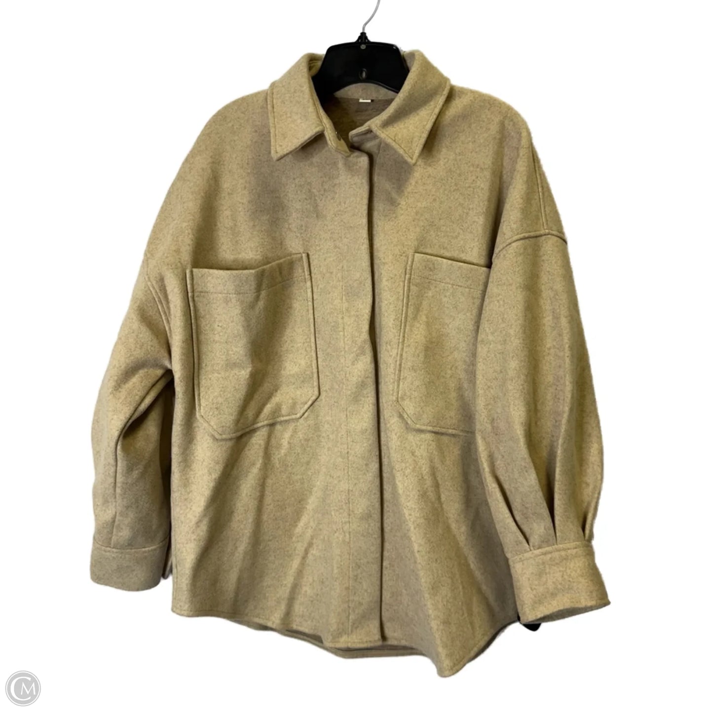 Jacket Shirt By Shein In Cream, Size: M