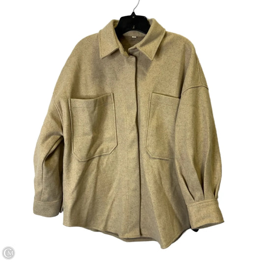 Jacket Shirt By Shein In Cream, Size: M