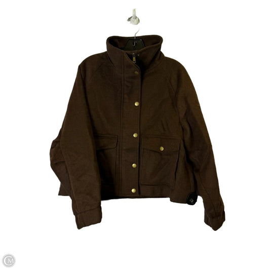 Jacket Shirt By Loft In Brown, Size: M