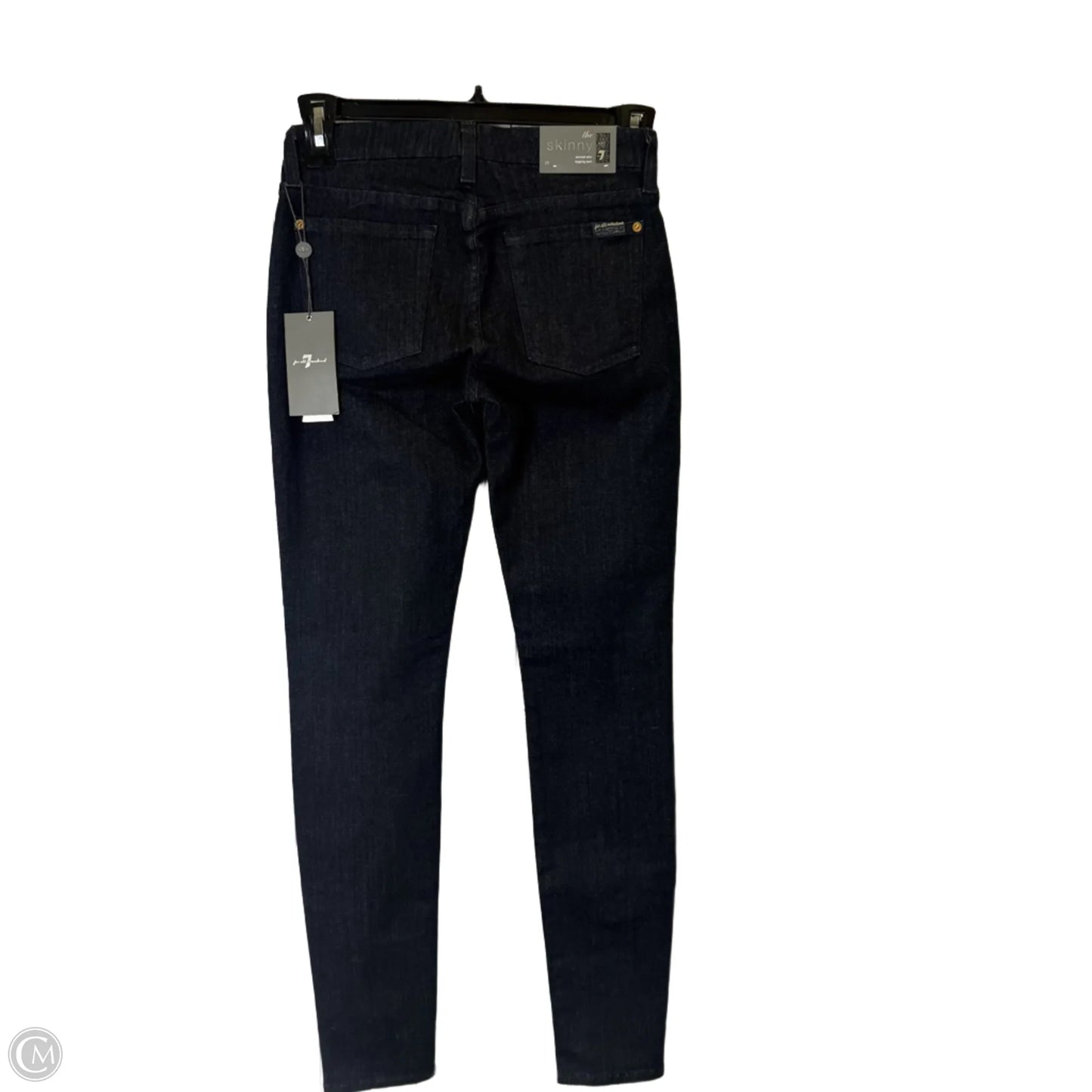 Jeans Skinny By 7 For All Mankind In Blue Denim, Size: 4