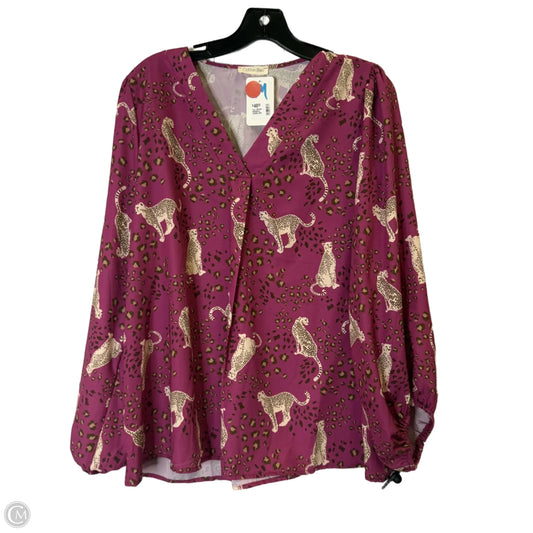 Top Long Sleeve By Cotton Bleu In Purple, Size: M