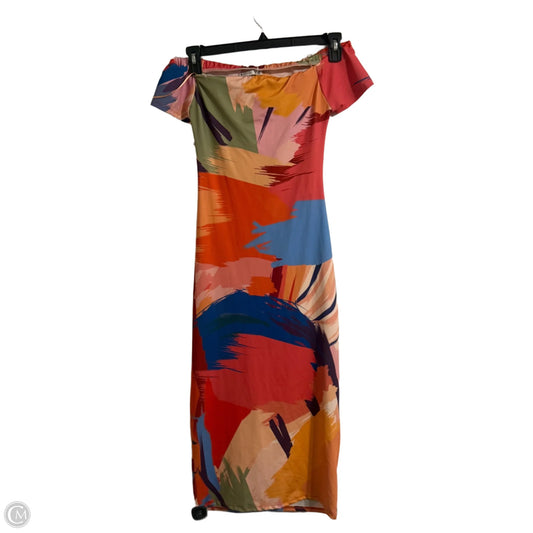 Dress Casual Midi By Zara In Multi-colored, Size: M