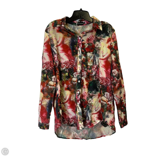 Top Long Sleeve By Pretty Little Thing In Multi-colored, Size: 6