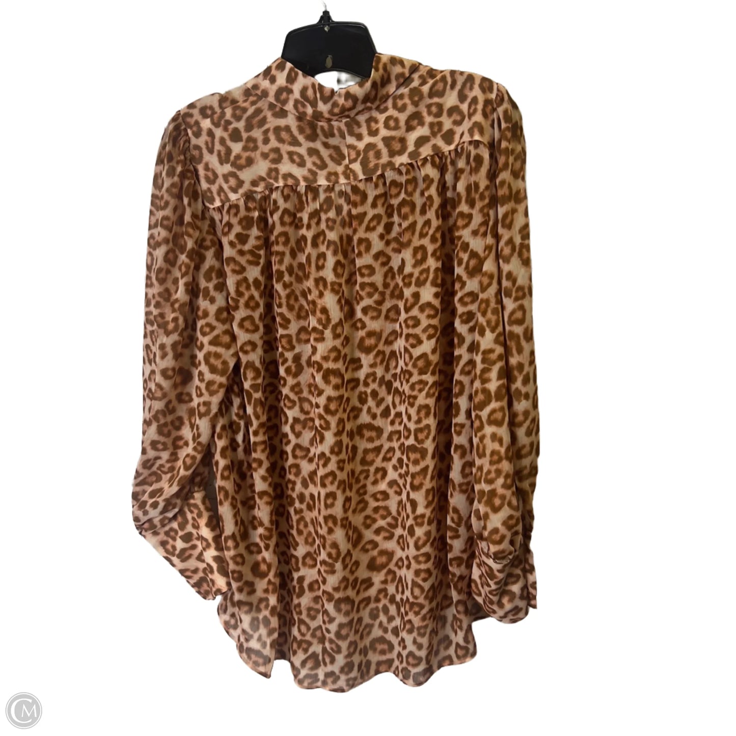 Top Long Sleeve By Dr2 In Animal Print, Size: M