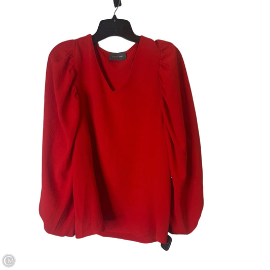 Top Long Sleeve By Clothes Mentor In Red, Size: M