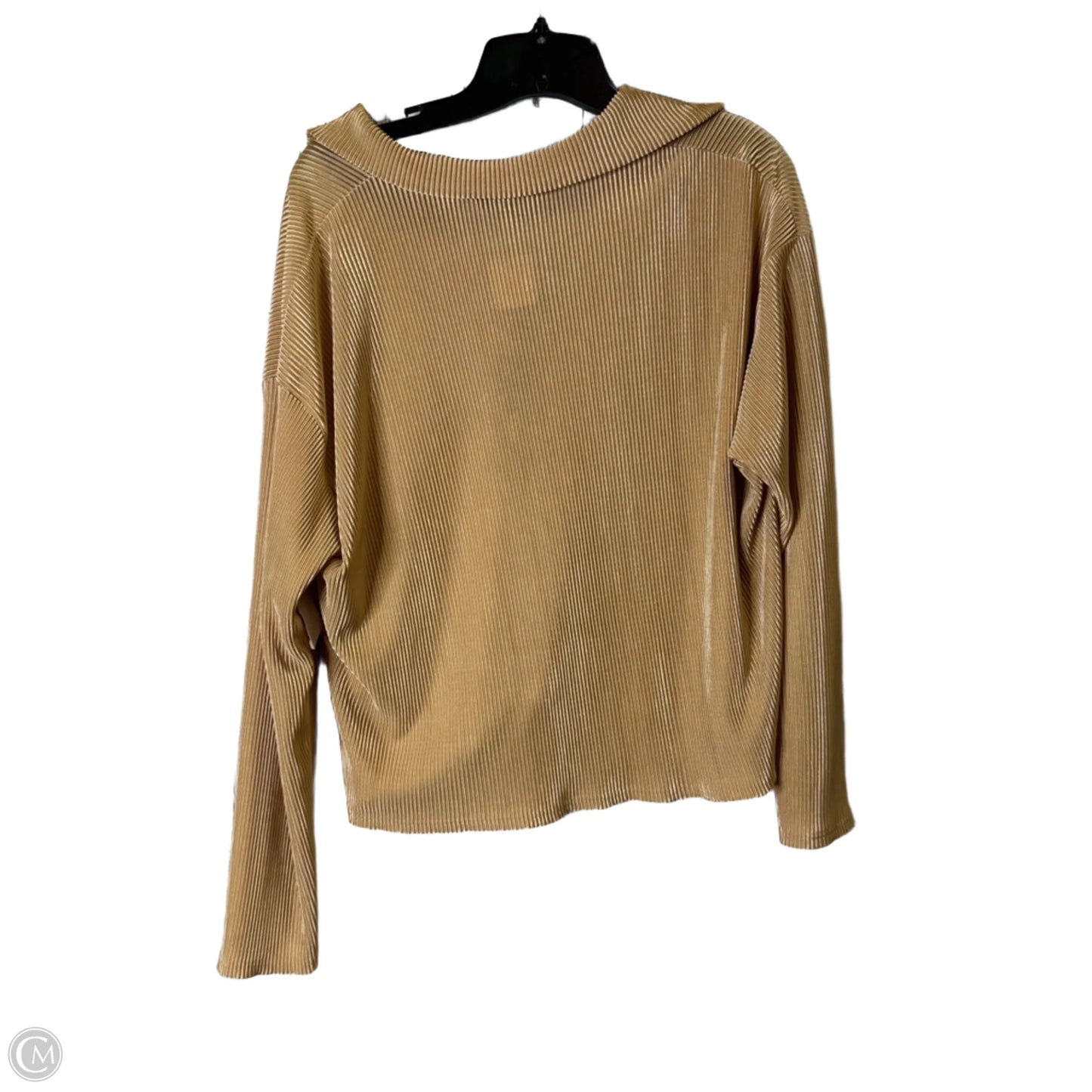 Top Long Sleeve By Fashion Nova In Tan, Size: 1x