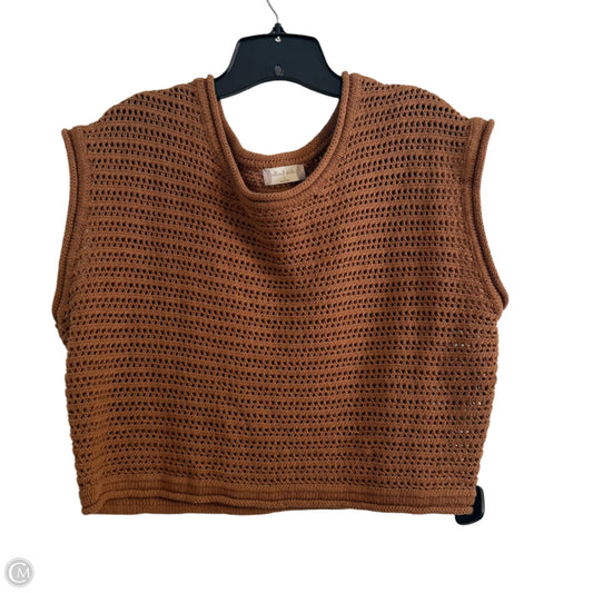 Top Short Sleeve By Altard State In Brown, Size: L