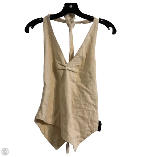 Top Sleeveless By Zara In Cream, Size: Xs