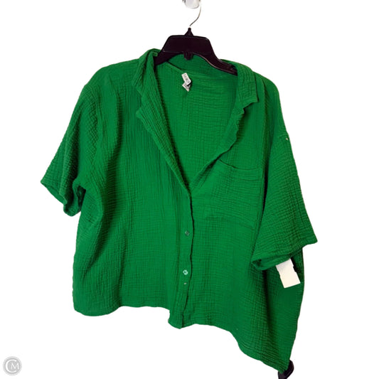 Top Short Sleeve By Fashion Nova In Green, Size: 1x