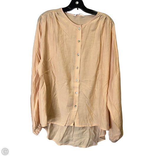 Top Long Sleeve By Clothes Mentor In Peach, Size: L