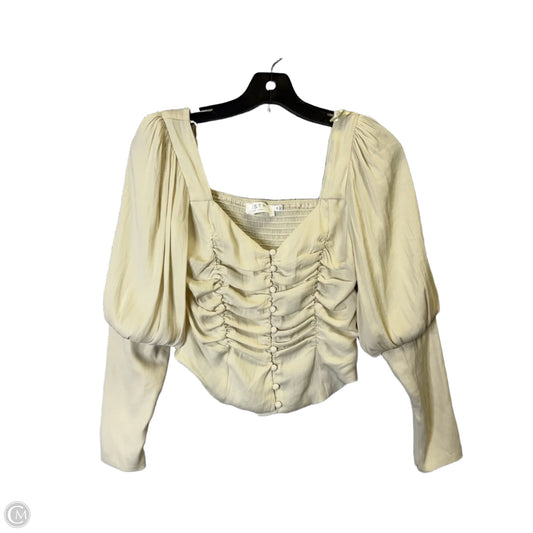 Top Long Sleeve By Astr In Cream, Size: Xs