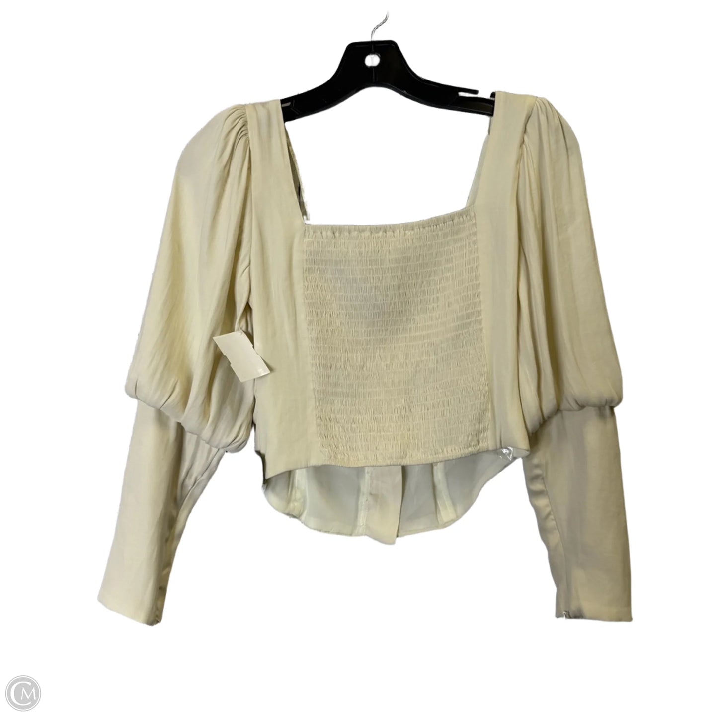 Top Long Sleeve By Astr In Cream, Size: Xs