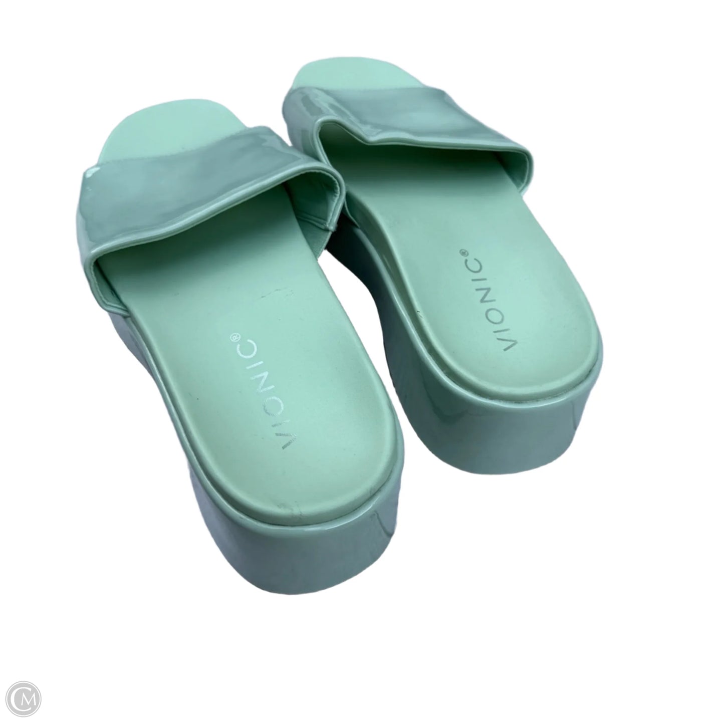 Sandals Heels Platform By Vionic In Green, Size: 8
