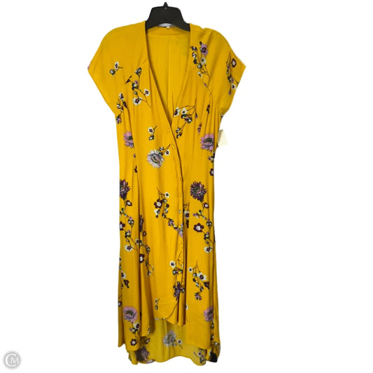 Dress Casual Midi By Free People In Yellow, Size: M