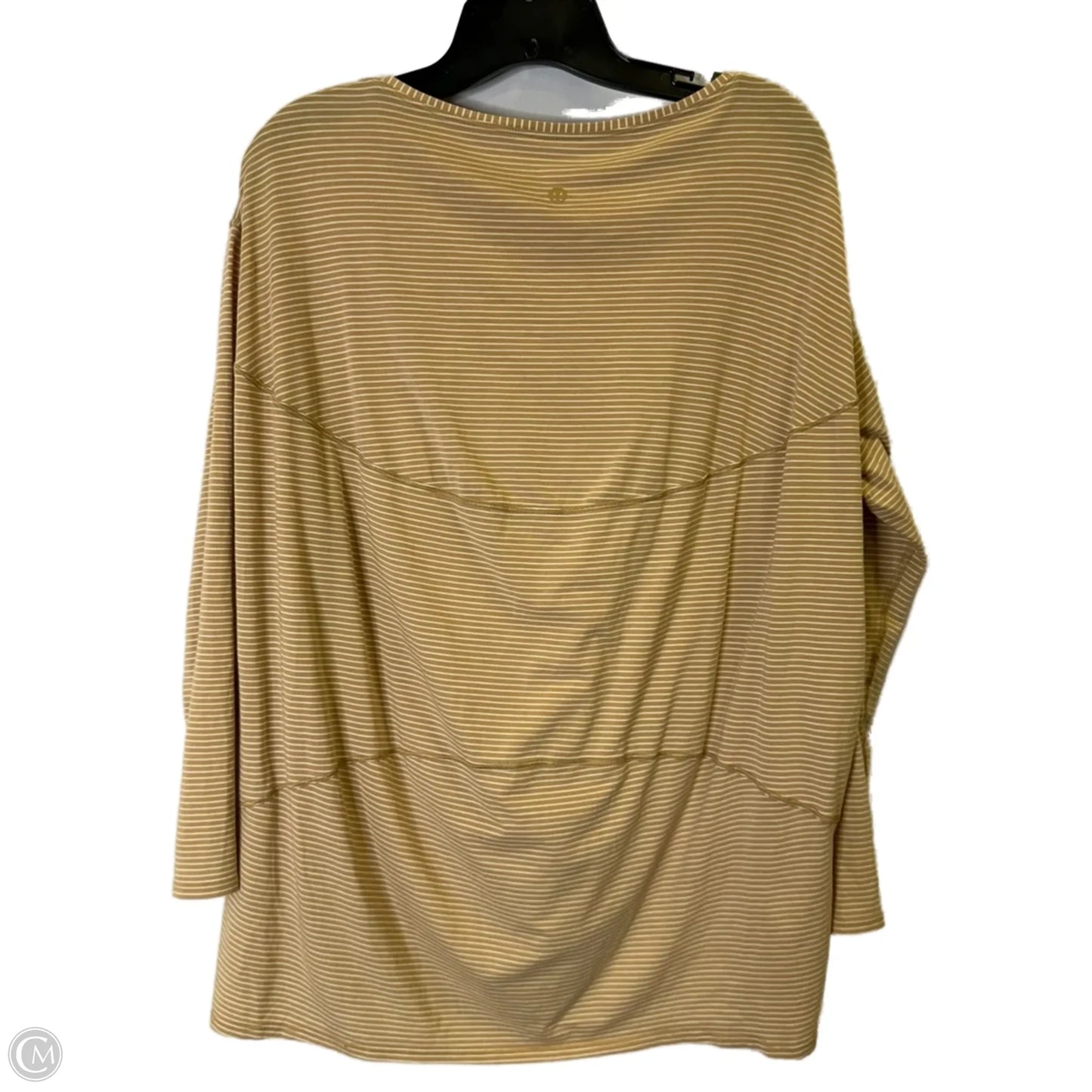 Athletic Top Long Sleeve Crewneck By Lululemon In Cream, Size: L