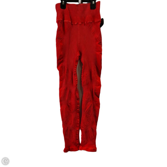 Athletic Leggings By Free People In Red, Size: M
