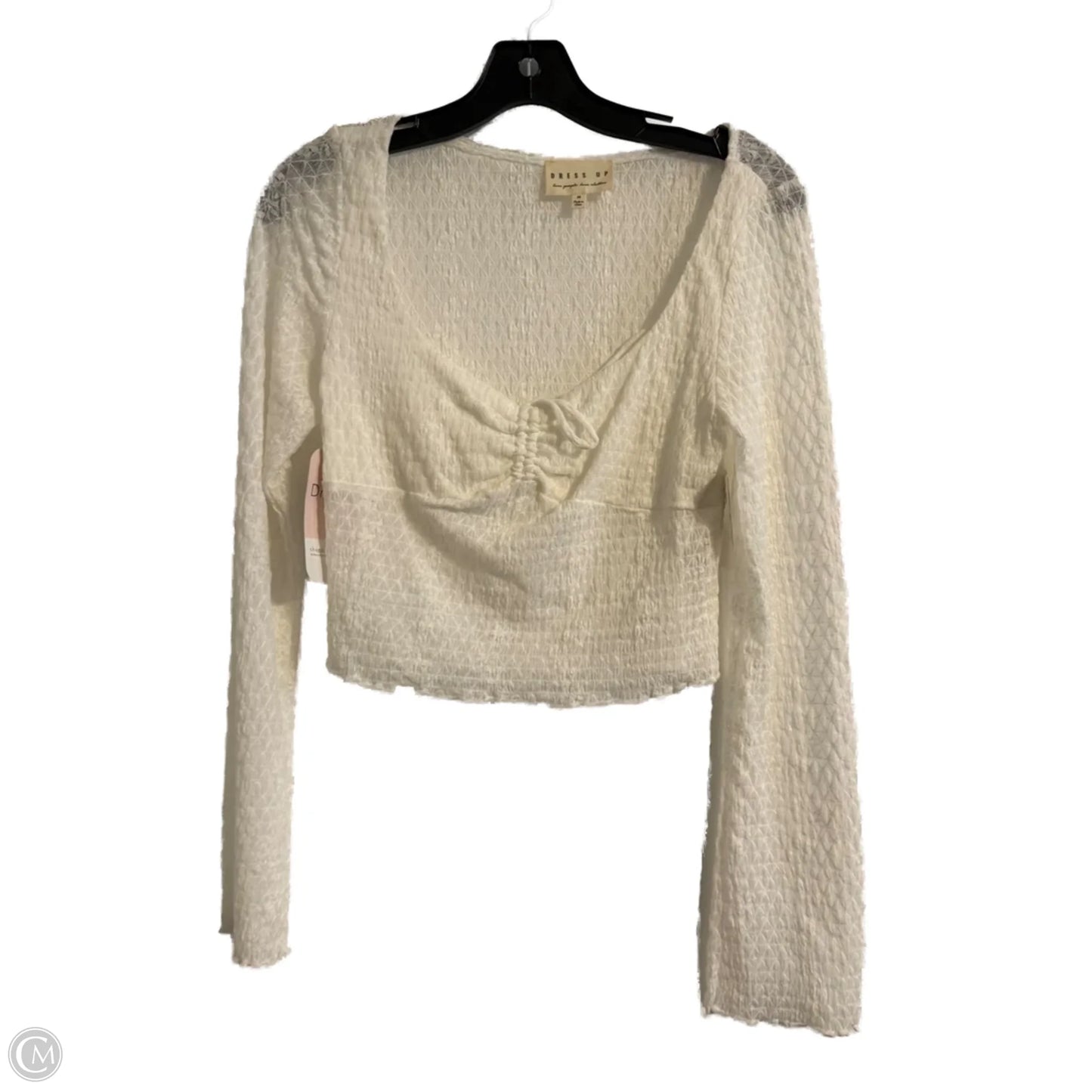 Top Long Sleeve By Clothes Mentor In White, Size: M