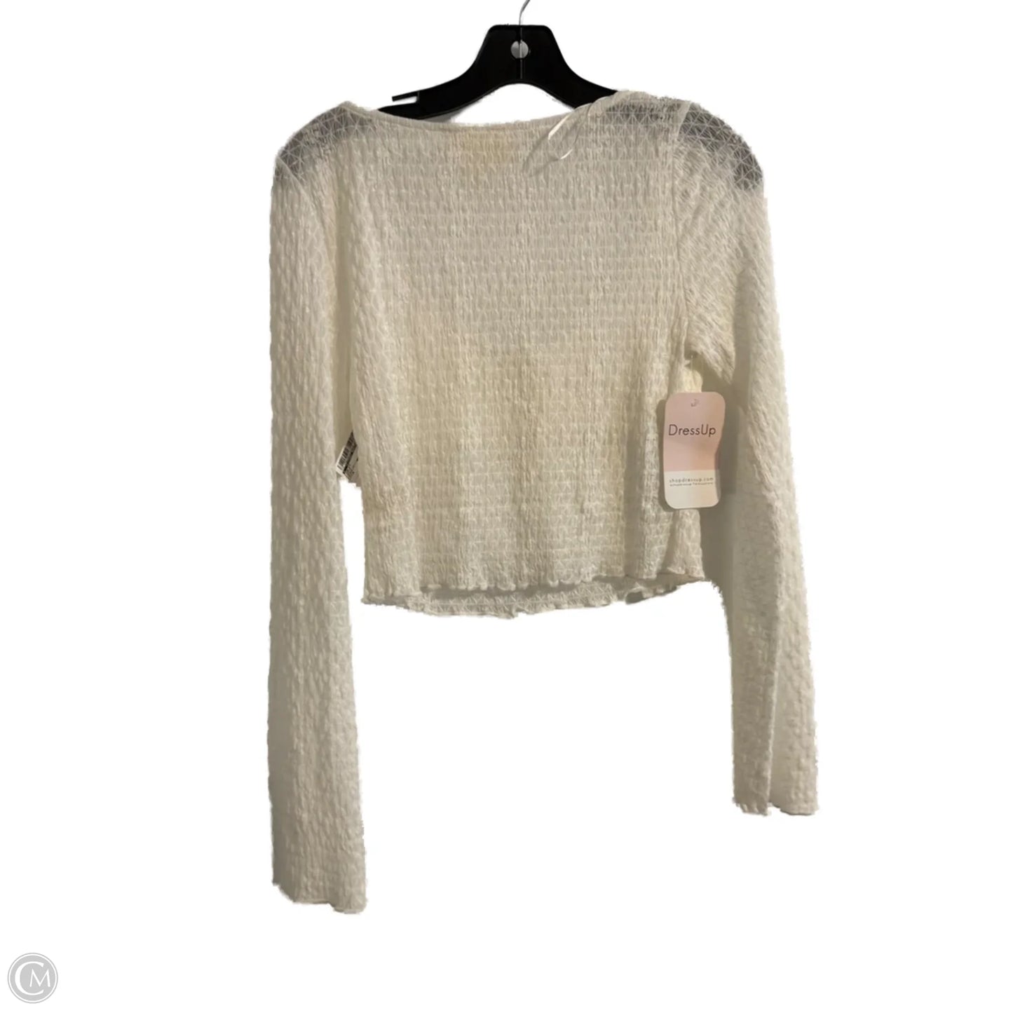 Top Long Sleeve By Clothes Mentor In White, Size: M