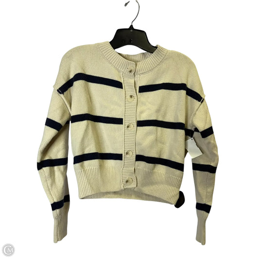 Sweater Cardigan By Clothes Mentor In Cream, Size: M