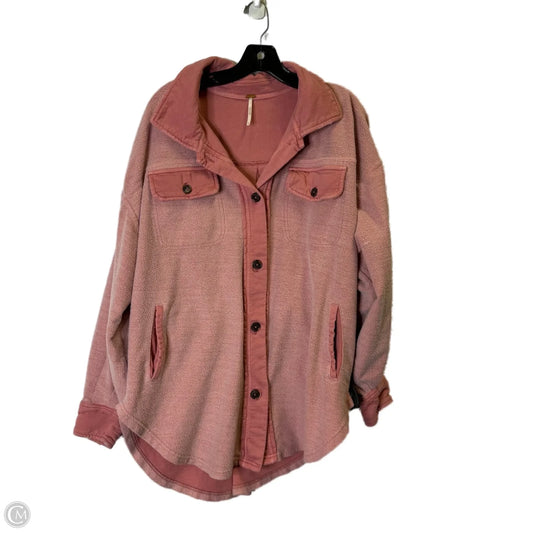 Jacket Shirt By Free People In Pink, Size: S