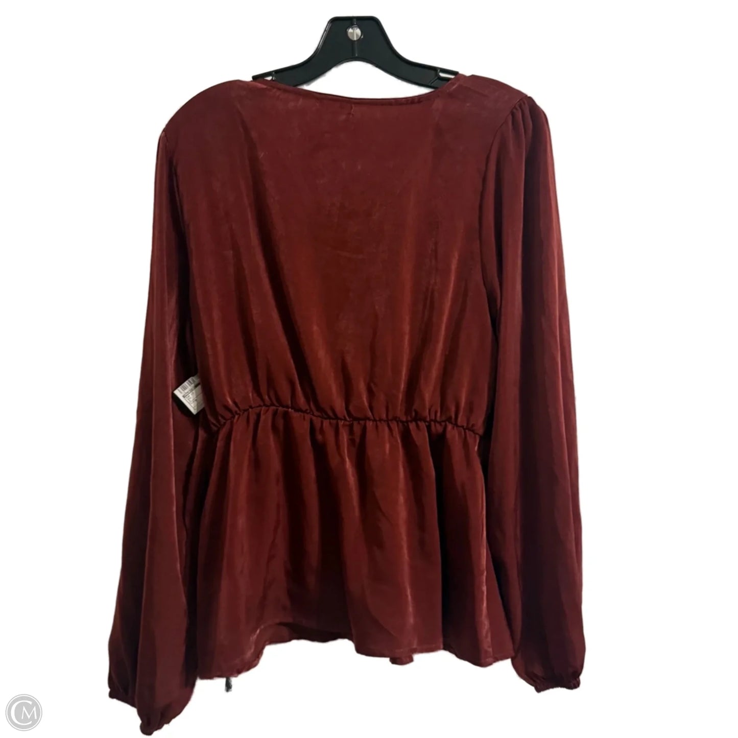 Top Long Sleeve By Maurices In Red, Size: M